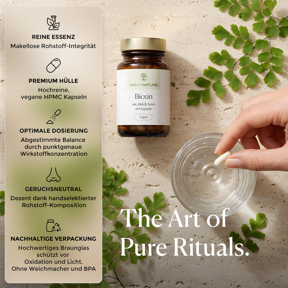 DAILY NATURE Biotin Zink+Selen Kapseln