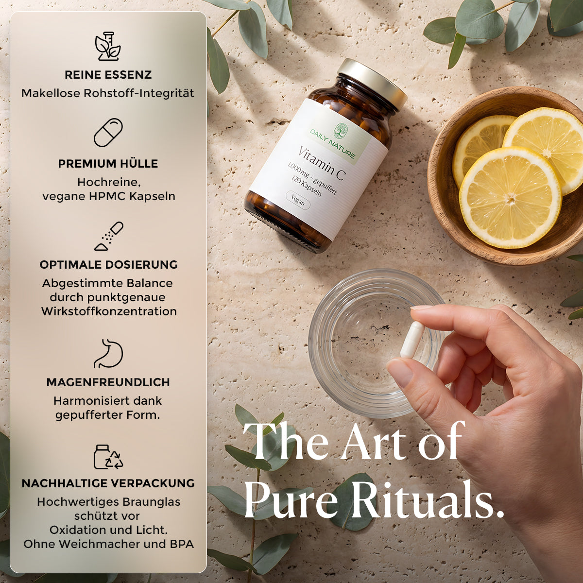 DAILY NATURE Gepufferte Vitamin C Kapseln