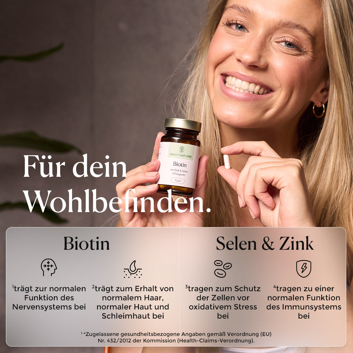 DAILY NATURE Biotin Zink+Selen Kapseln