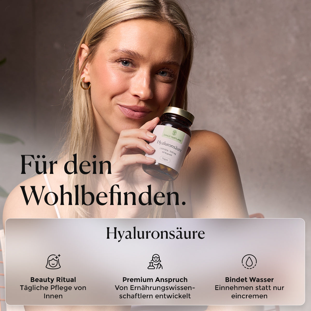 DAILY NATURE Premium Hyaluronsäure Kapseln