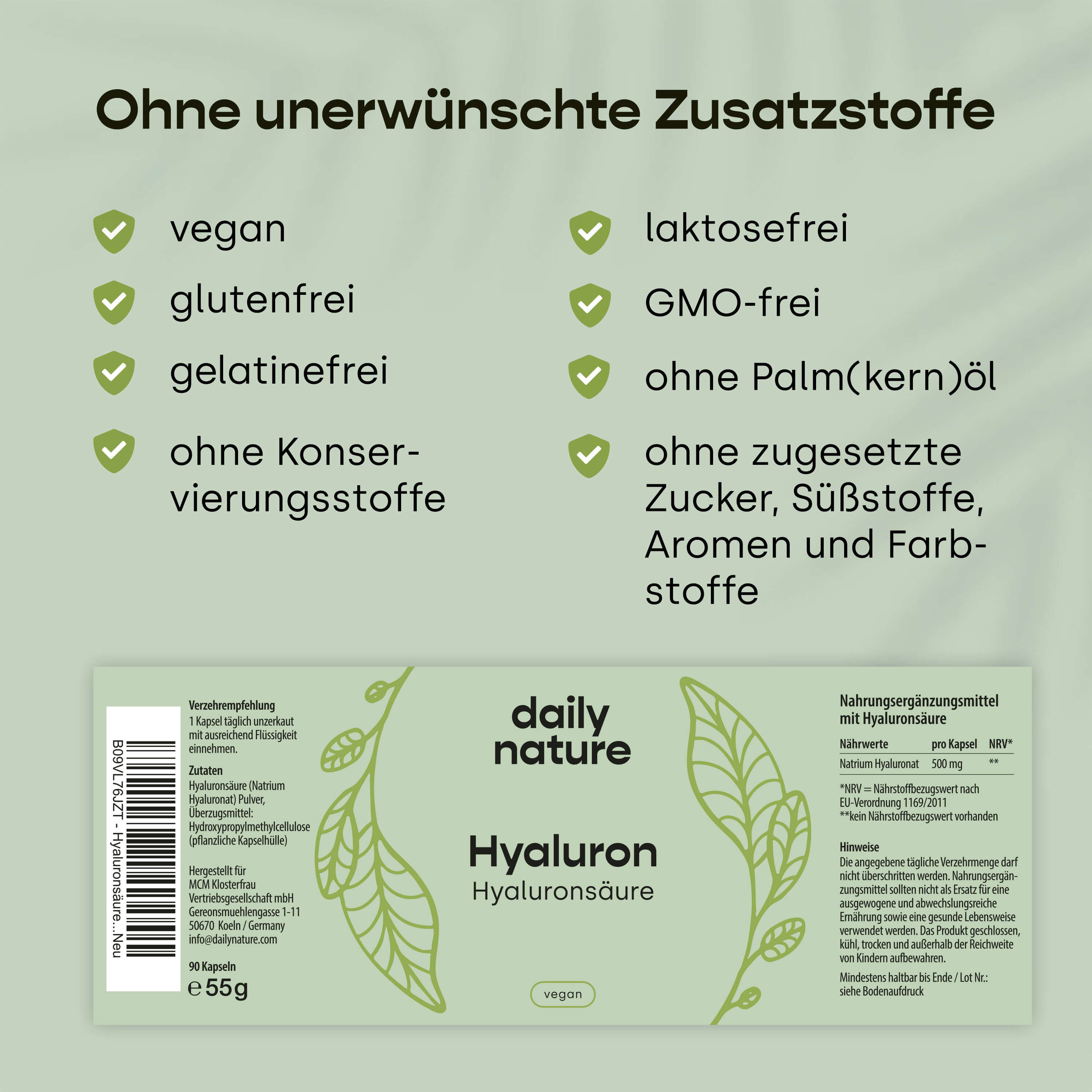Dailynature Produktabbildung Hyaluron 6