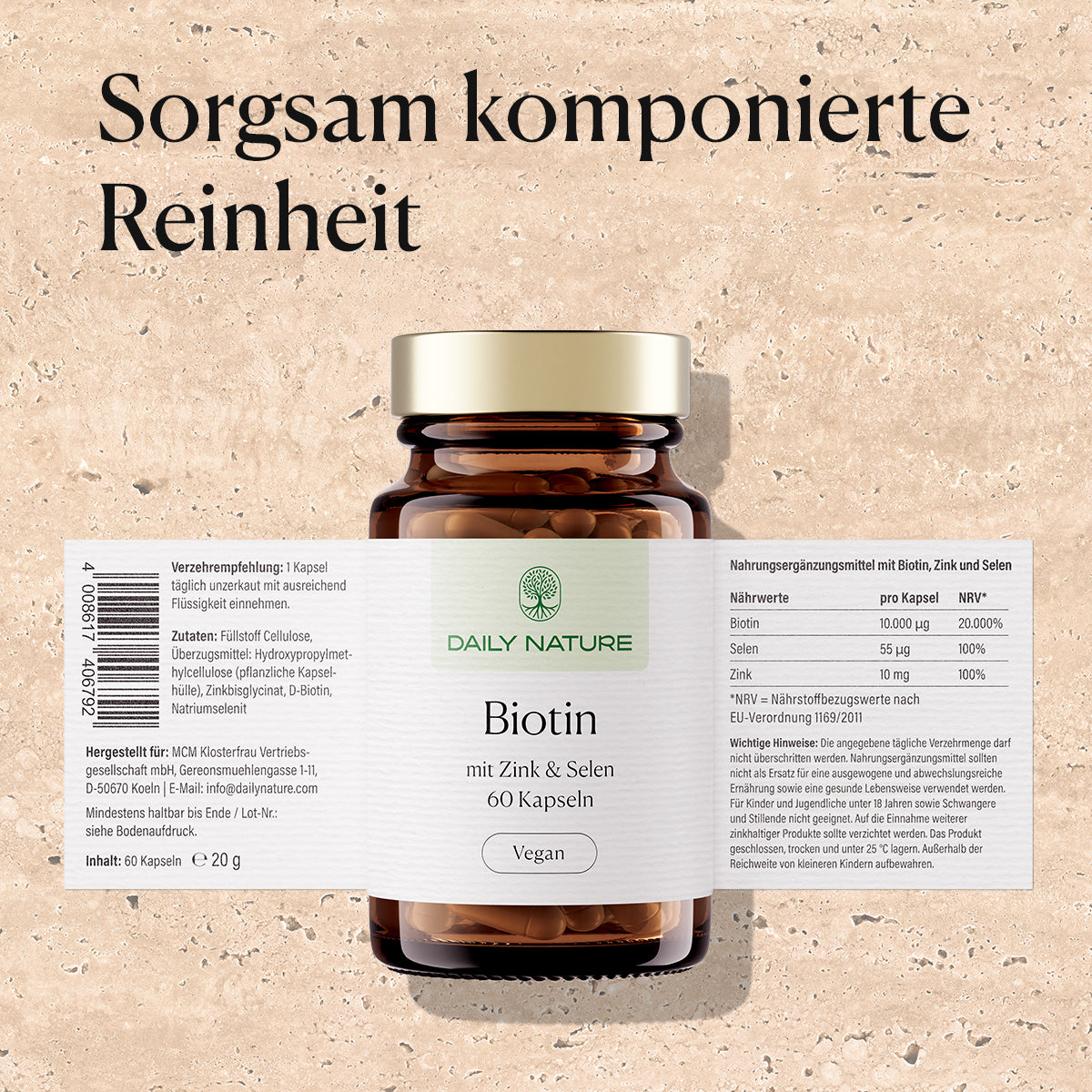 DAILY NATURE Biotin Zink+Selen Kapseln