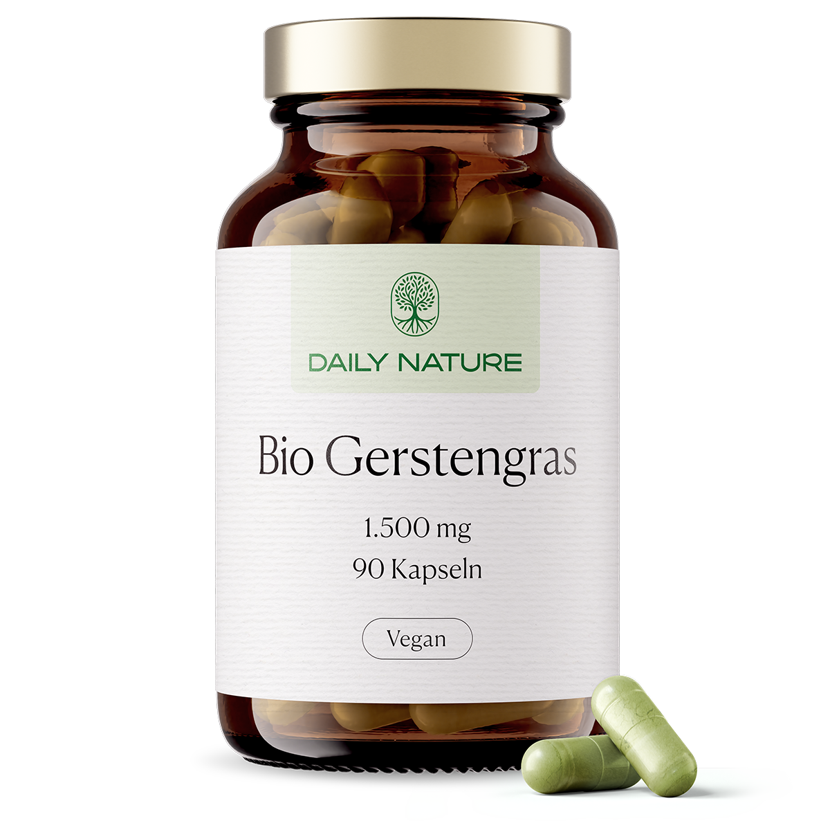 DAILY NATURE Bio Gerstengras Kapseln
