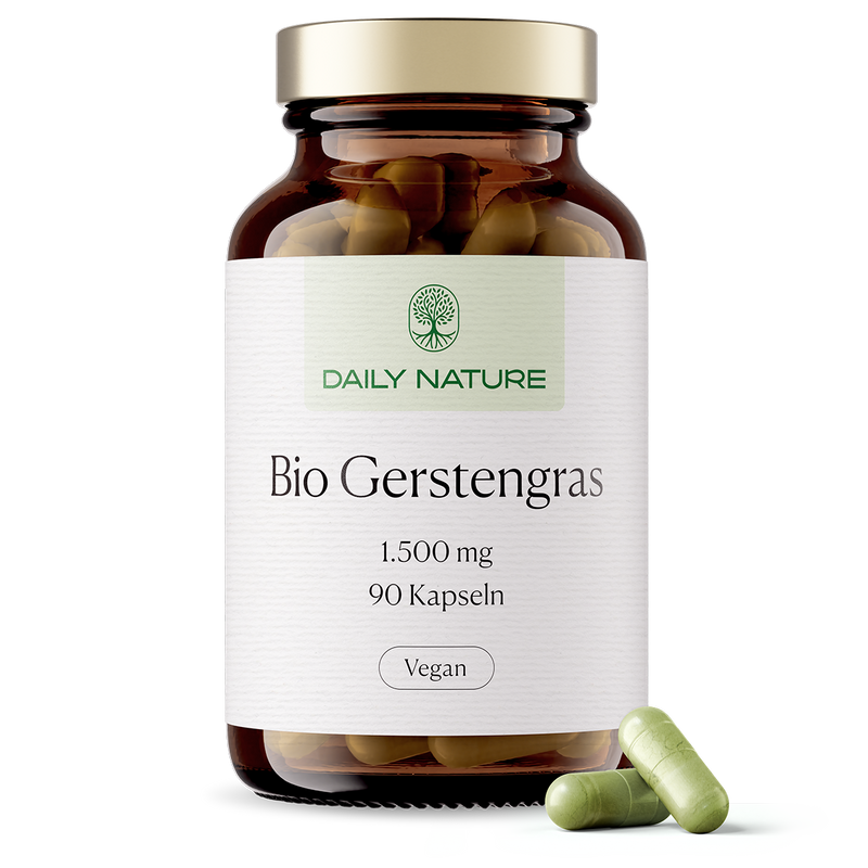 DAILY NATURE Premium Bio Gerstengras Kapseln
